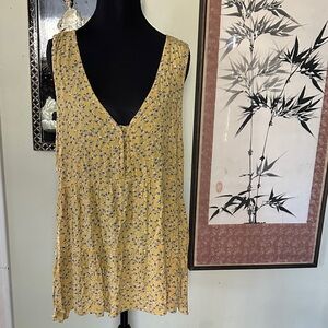 American Eagle Outfitters Yellow Floral Blouse